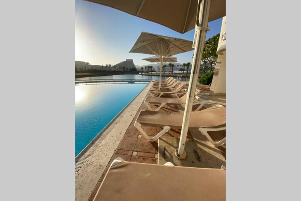 Haverim Ba'Lagouna Amazing Duplex 3Br Front Sea Apartamento Eilat Exterior foto